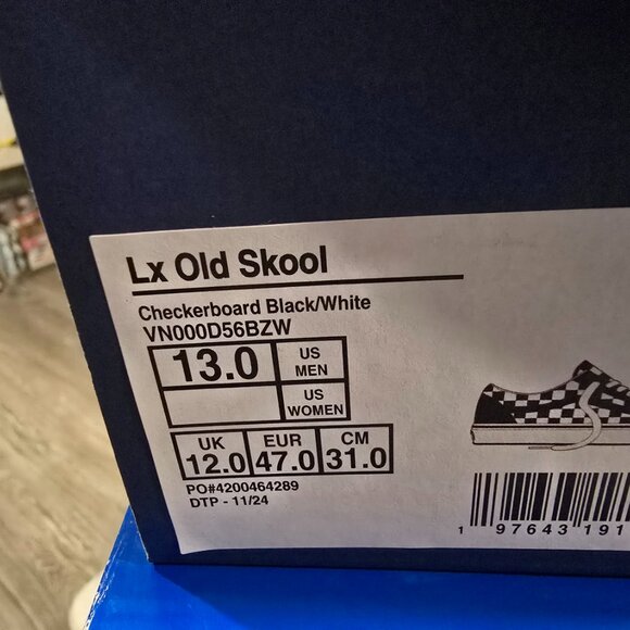 VANS LX Old Skool Men's Checkerboard VN000D56BZW Size 13 Shoes Sneakers NEW - Picture 10 of 16